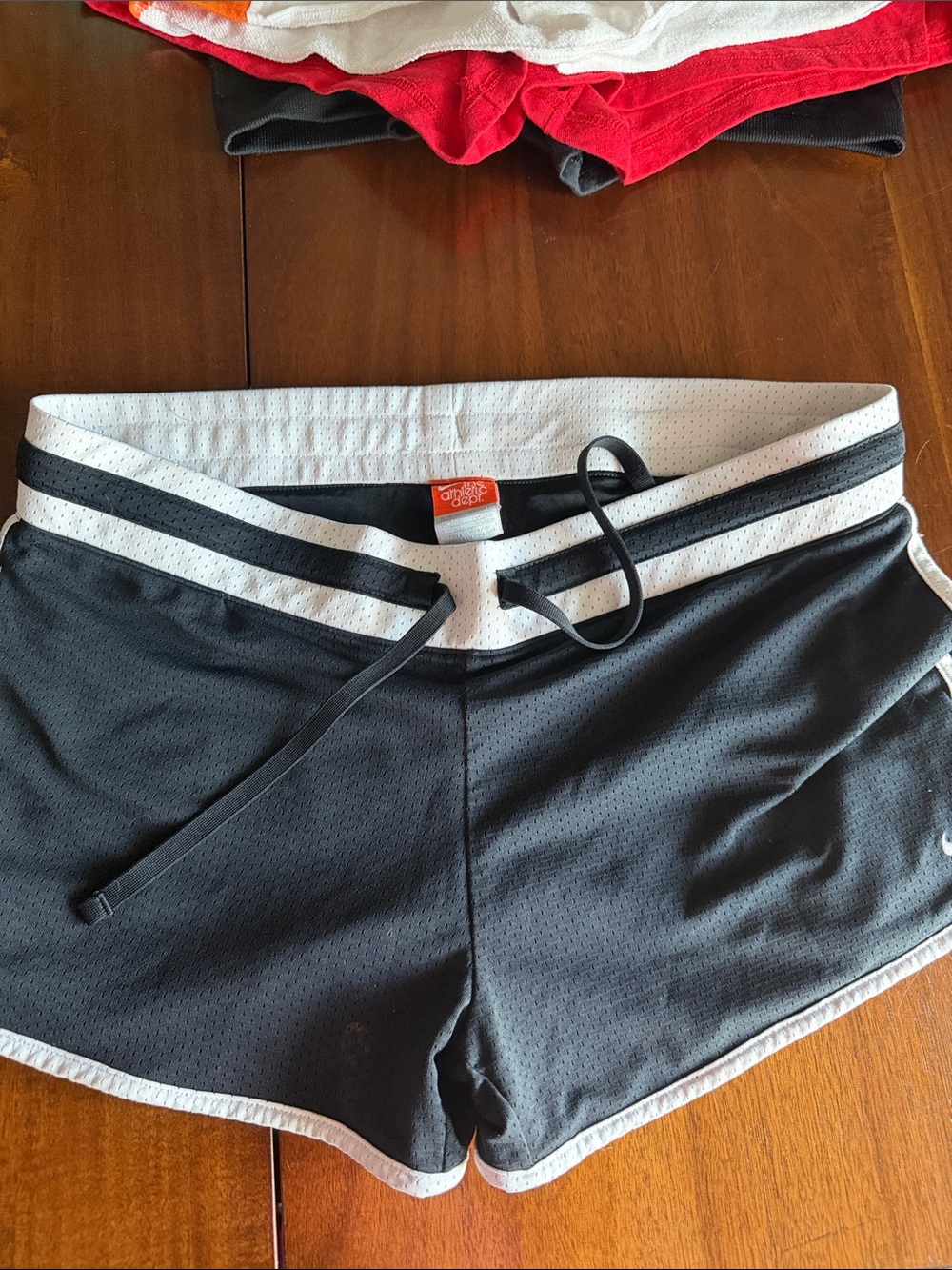 Women’s Black and White Athletic Shorts